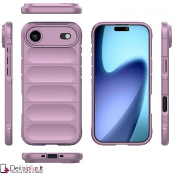 Magic Shield guminis dėklas su kameros apsauga - violetinis (Apple Iphone Air)